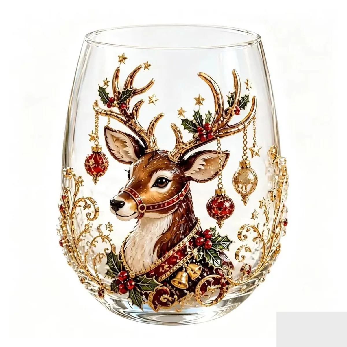 Pouring a drink into the art glass