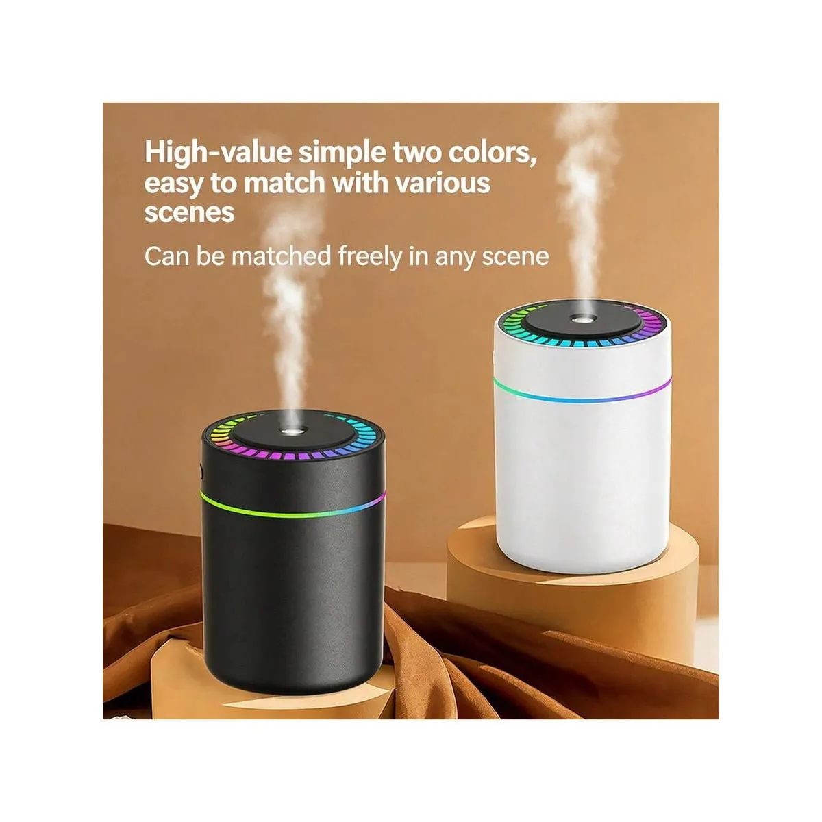 Black and white ColorGlow humidifier color options