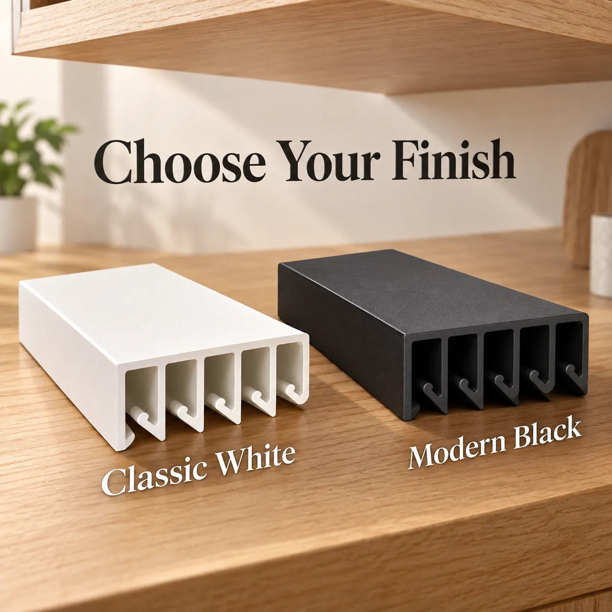 White and black organizer color options
