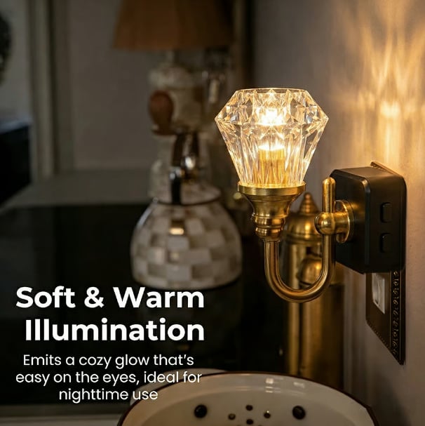 LED-Wandnachtlicht im Vintage-Stil mit sanftem Umgebungslicht