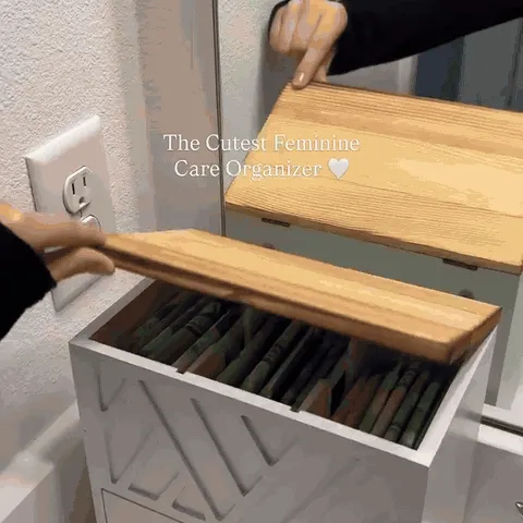 Organizer compartments and drawer in use