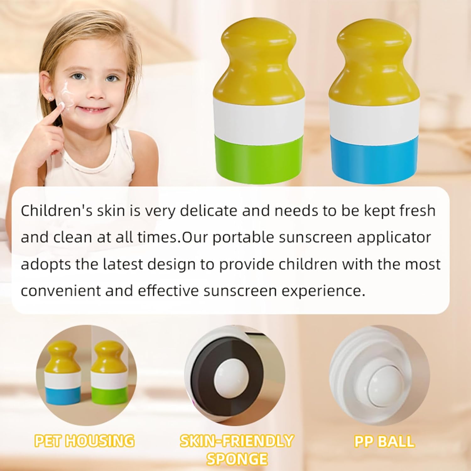 Nachfüllbarer Sonnencreme-Rollerapplikator