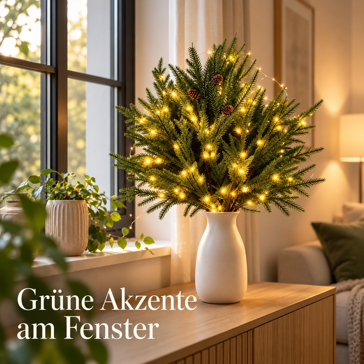 LED-Tannenzweige für ein gemütliches Zuhause