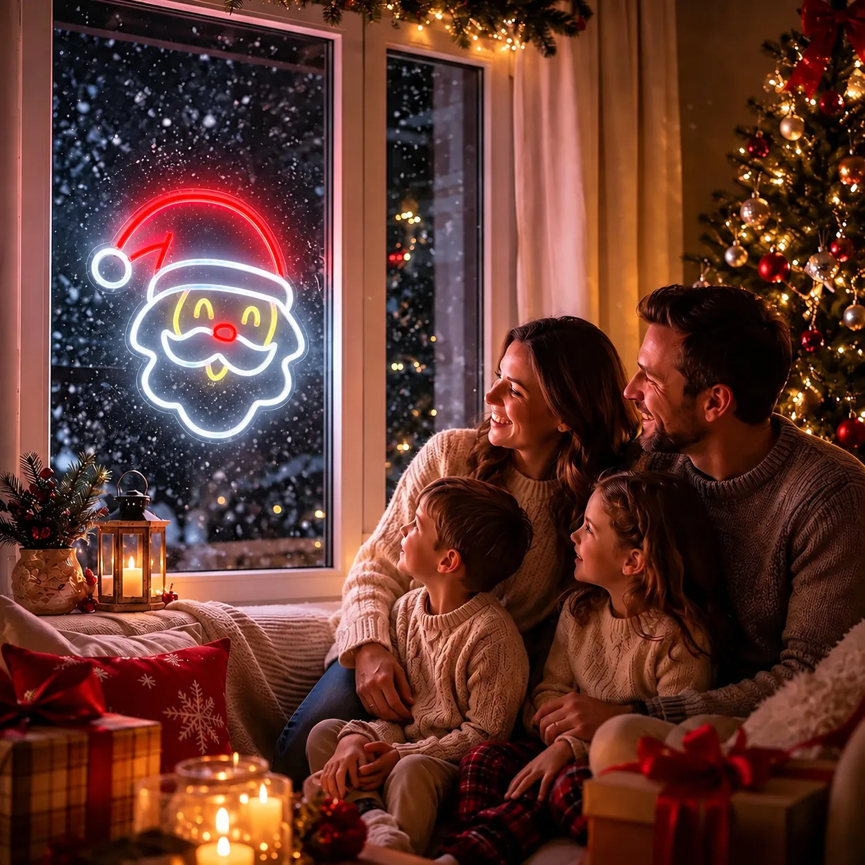 Santa Glow LED-Neon-Wandleuchte