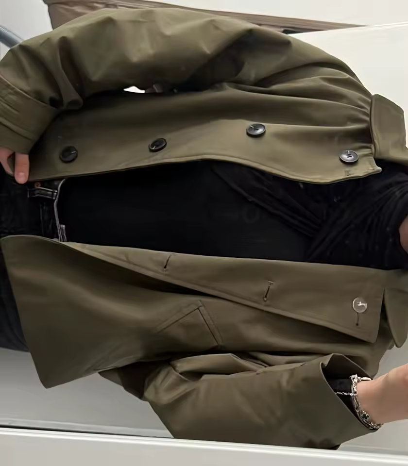 Kurze Damen-Trenchjacke mit Kapuze – ab 2 Stück versandkostenfrei – Produktansicht