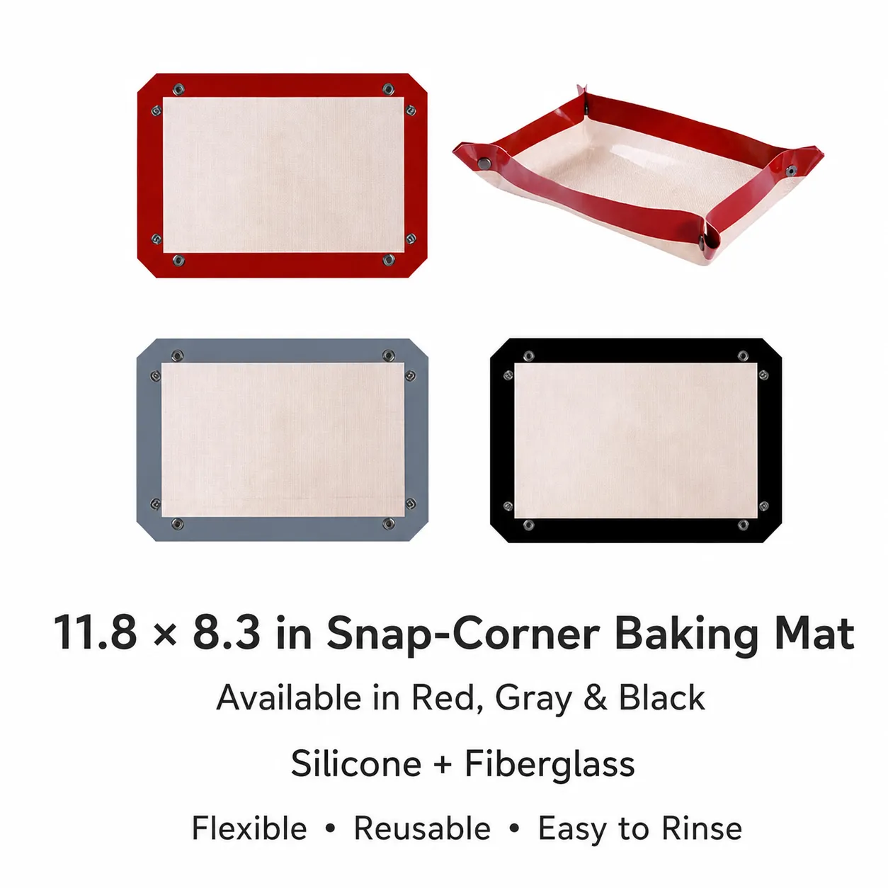 Snap-Corner Nonstick Baking Mat