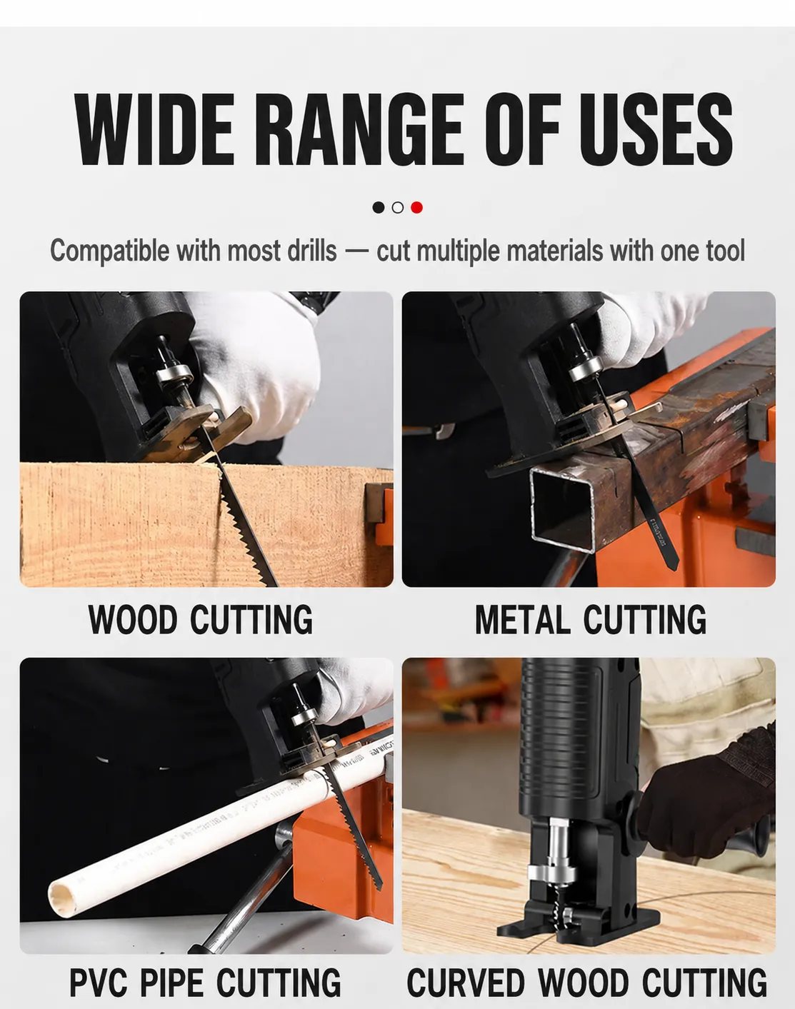 Adapter cutting various materials