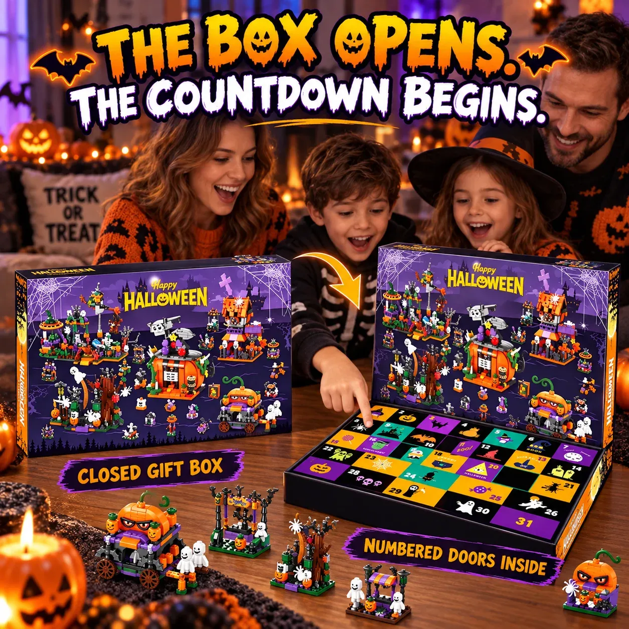 Halloween-Baustein-Adventskalender – 31 Tage
