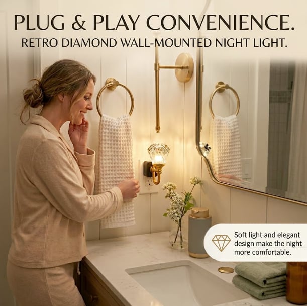 LED-Wandnachtlicht im Vintage-Stil mit sanftem Umgebungslicht