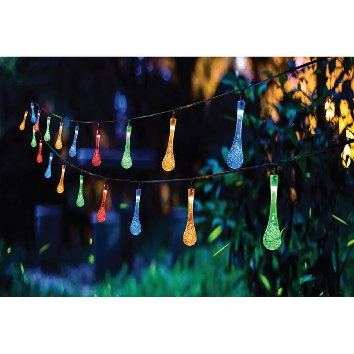 GlowDrop 8-Mode Solar Waterdrop String Lights