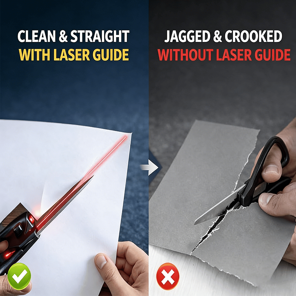 Professionelle Nähschere mit Laserführung