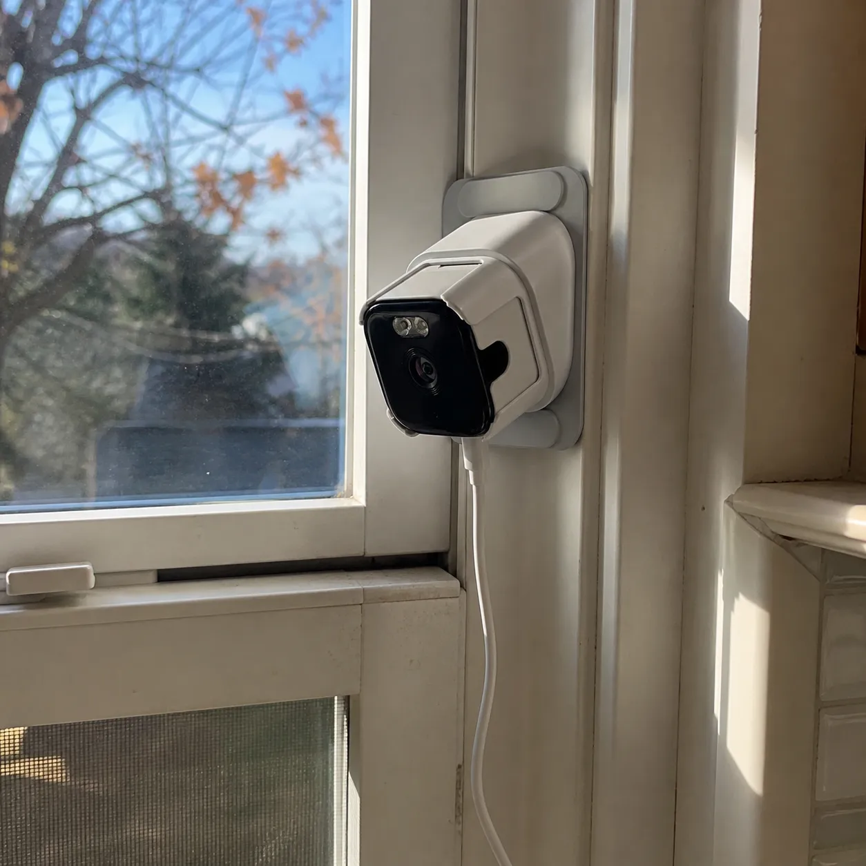 Camera on a kitchen window