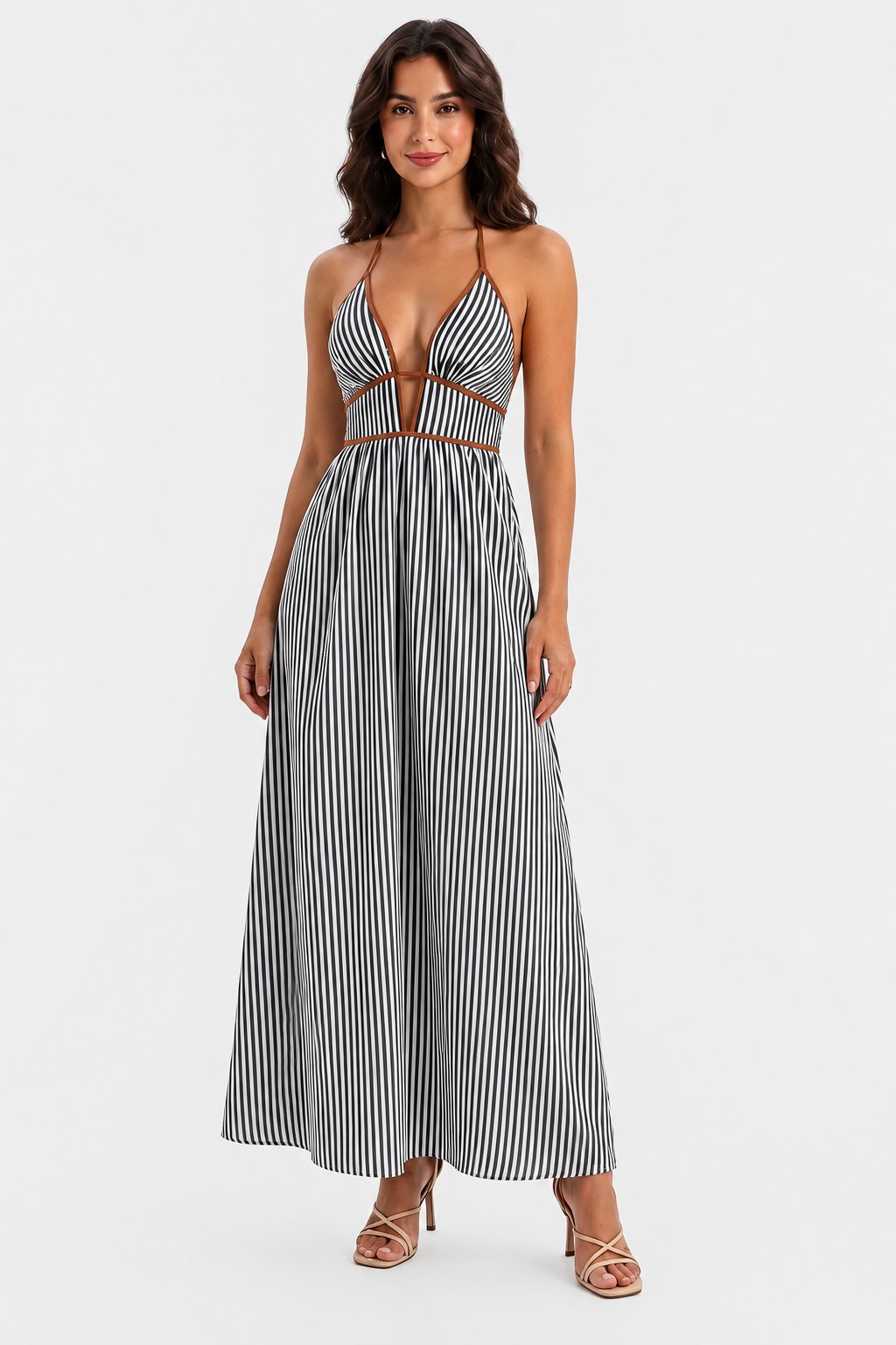 Elegantes ärmelloses Damen-Boho-Maxikleid