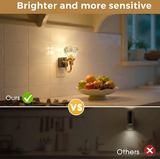 LED-Wandnachtlicht im Vintage-Stil mit sanftem Umgebungslicht