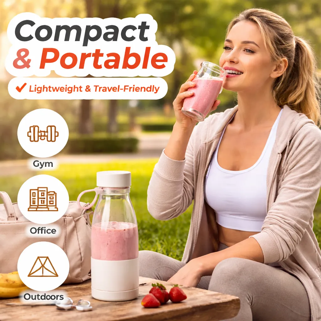 🍹 Portable Juicer Cup: Blend your daily vitamins anywhere without the bulk of a kitchen blender. 🍓