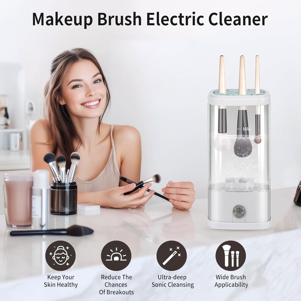 Elektrischer Make-up-Pinselreiniger mit mehreren Funktionen