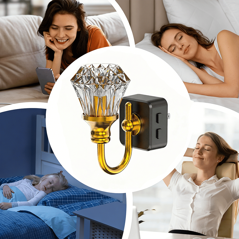 Wandnachtlicht in Retro-Diamantoptik