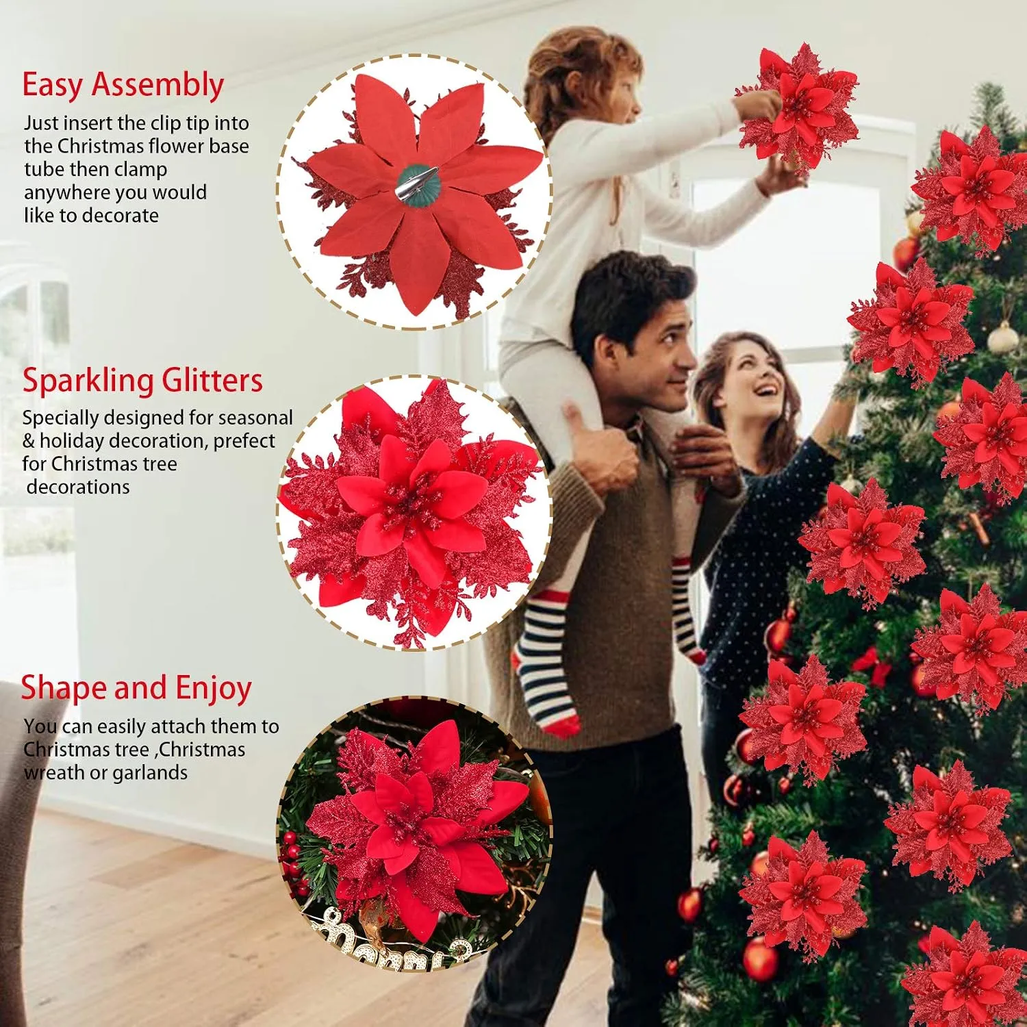 Easy assembly and holiday decorating benefits