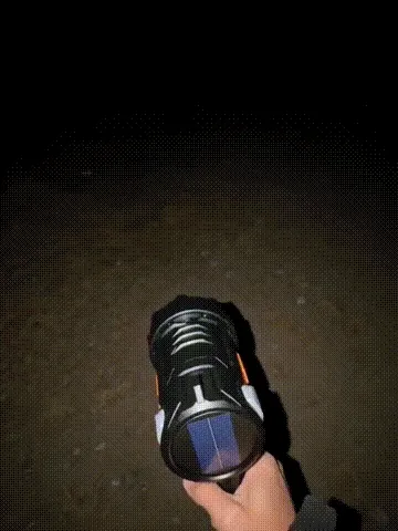 Wiederaufladbare LED-Strahler-Taschenlampe – Produktansicht