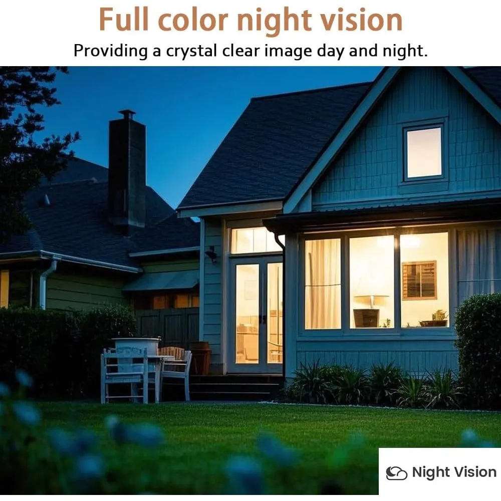 House exterior illustrating full-color night viewing