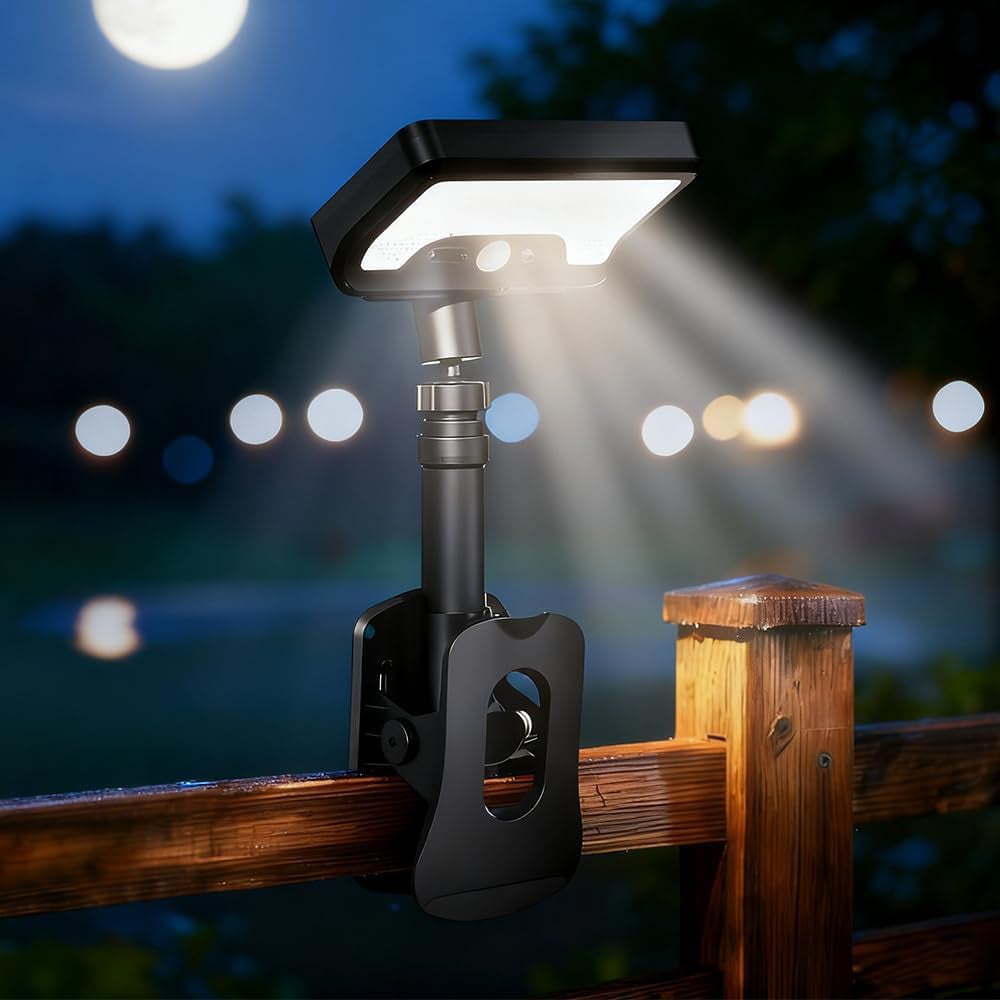 Solar-Bewegungsmelderleuchte mit Klemmfunktion für draußen