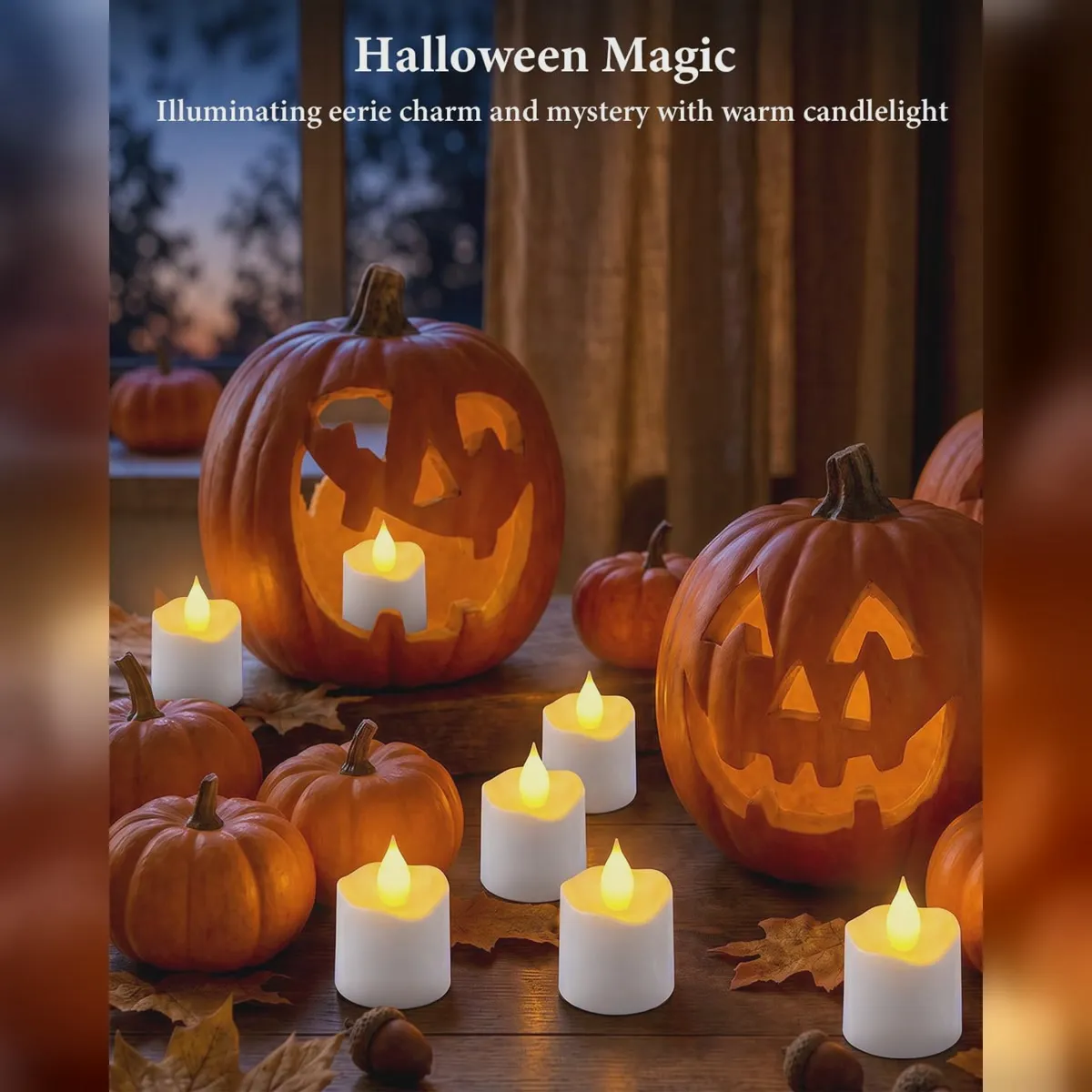 Rechargeable Flameless Candle Set with Charging Base & Remote