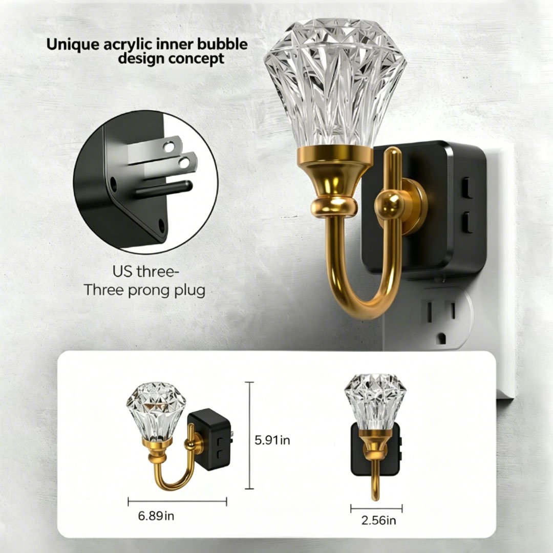 LED-Wandnachtlicht im Vintage-Stil mit sanftem Umgebungslicht