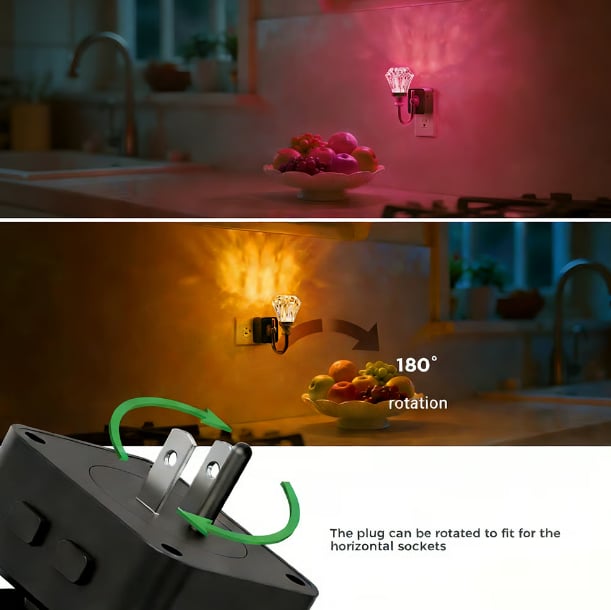LED-Wandnachtlicht im Vintage-Stil mit sanftem Umgebungslicht