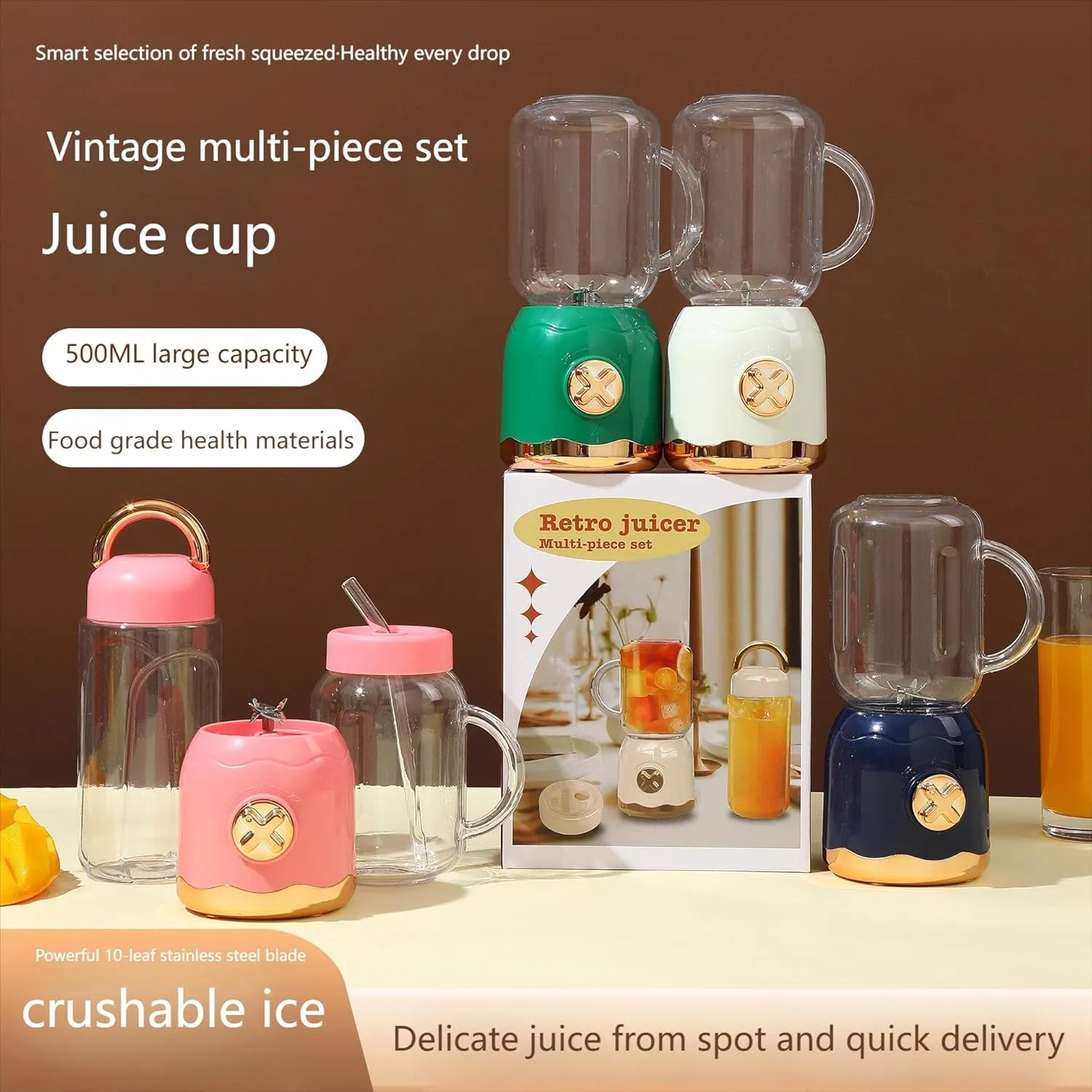 🥤Portable Juicer: Enjoy fresh, lump-free shakes at the campsite with this high-capacity, easy-to-wash blender 🍓 demonstration