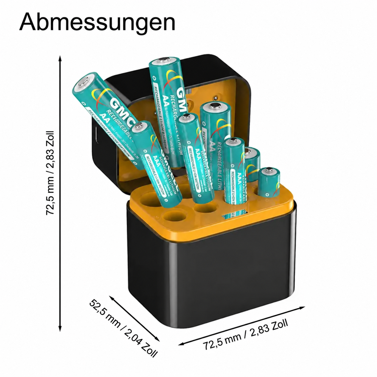 🔋 Tragbares intelligentes 8-Schacht-Akkuladegerät