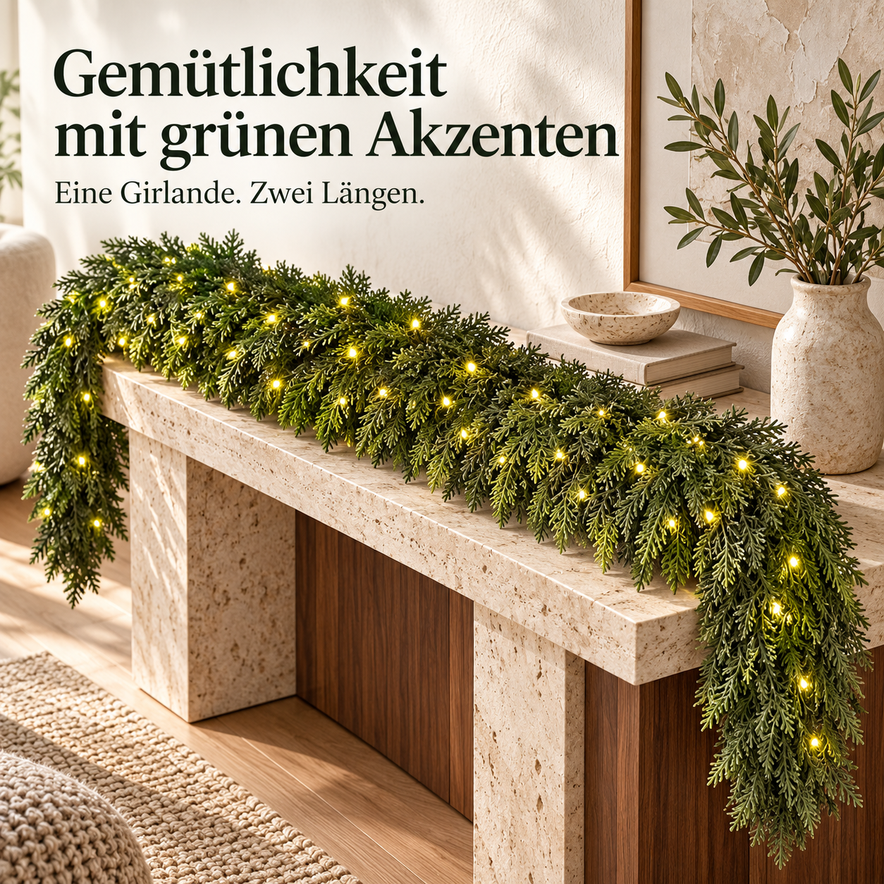 LED-Zypressengirlande für ein gemütliches Zuhause