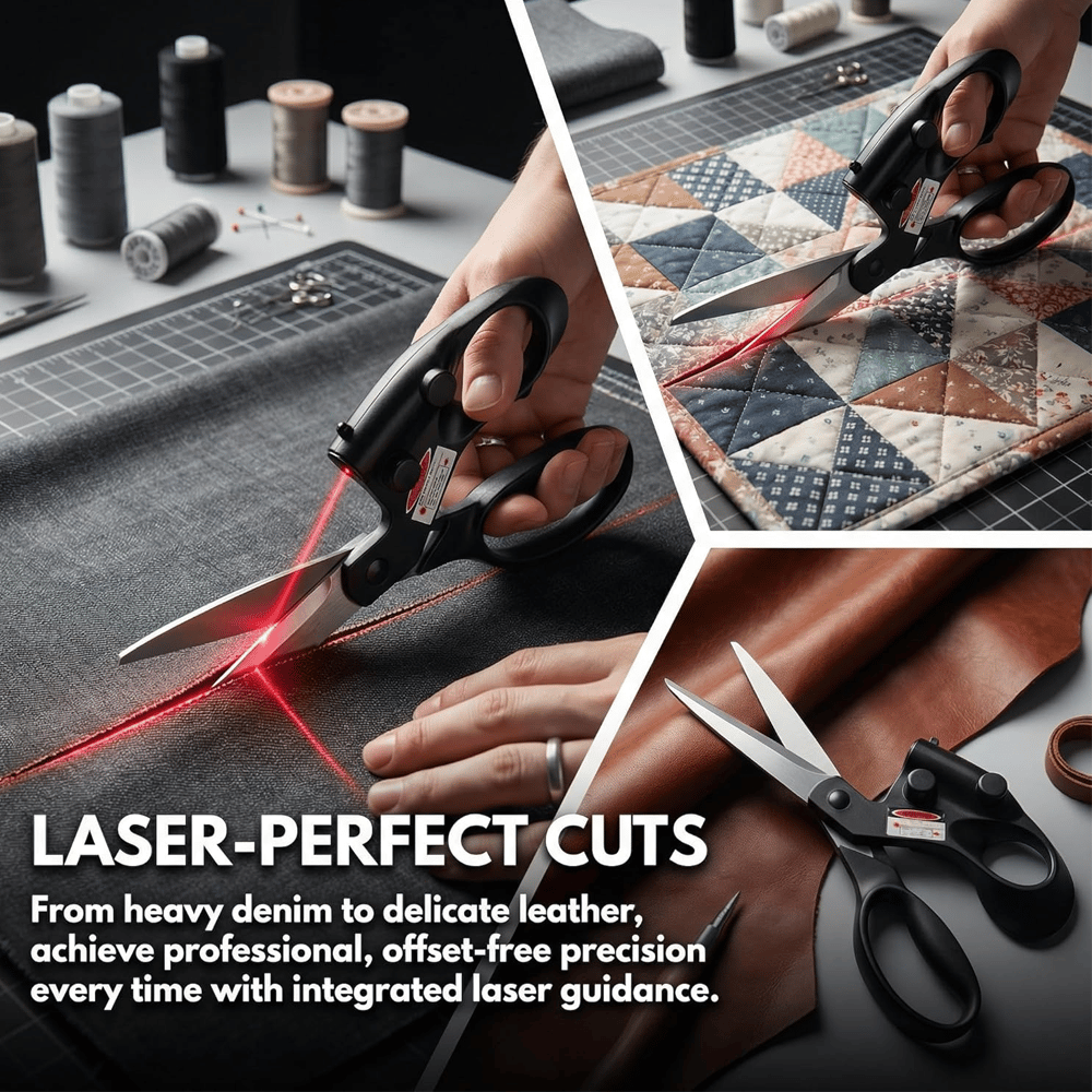 Professionelle Nähschere mit Laserführung