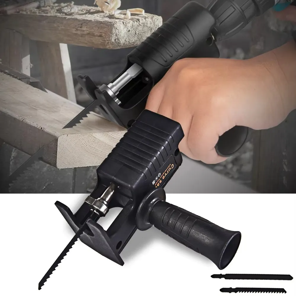 Adapter with side handle cutting lumber
