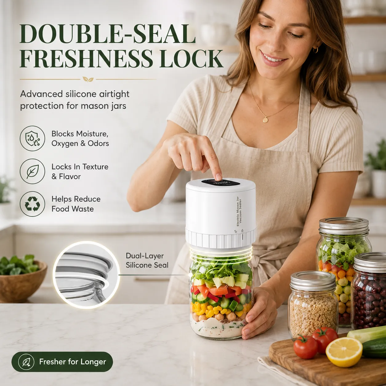 Electric Vacuum Sealer Kit for Mason Jars