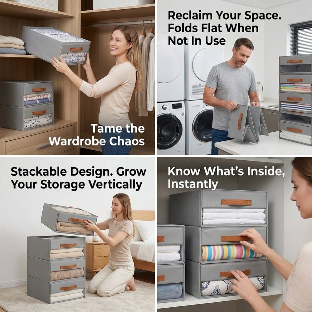 Kleiderschrank-Organizer und Aufbewahrungsschubladen
