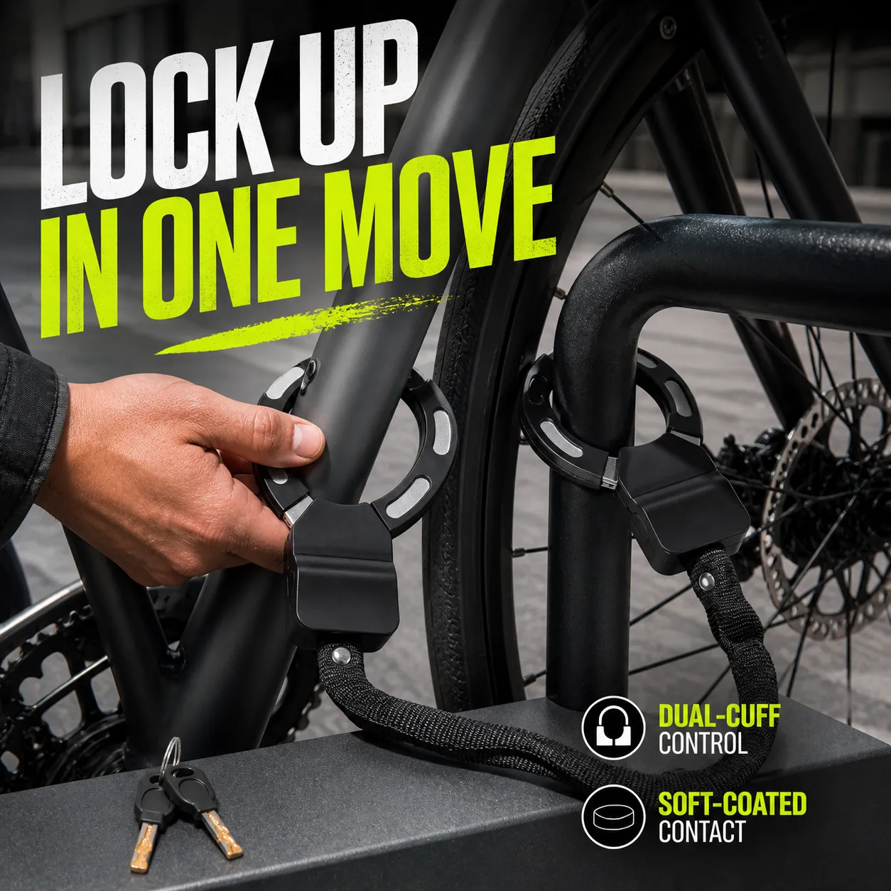 Dual-cuff lock mechanism