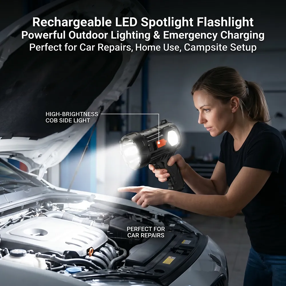 Wiederaufladbare LED-Strahler-Taschenlampe