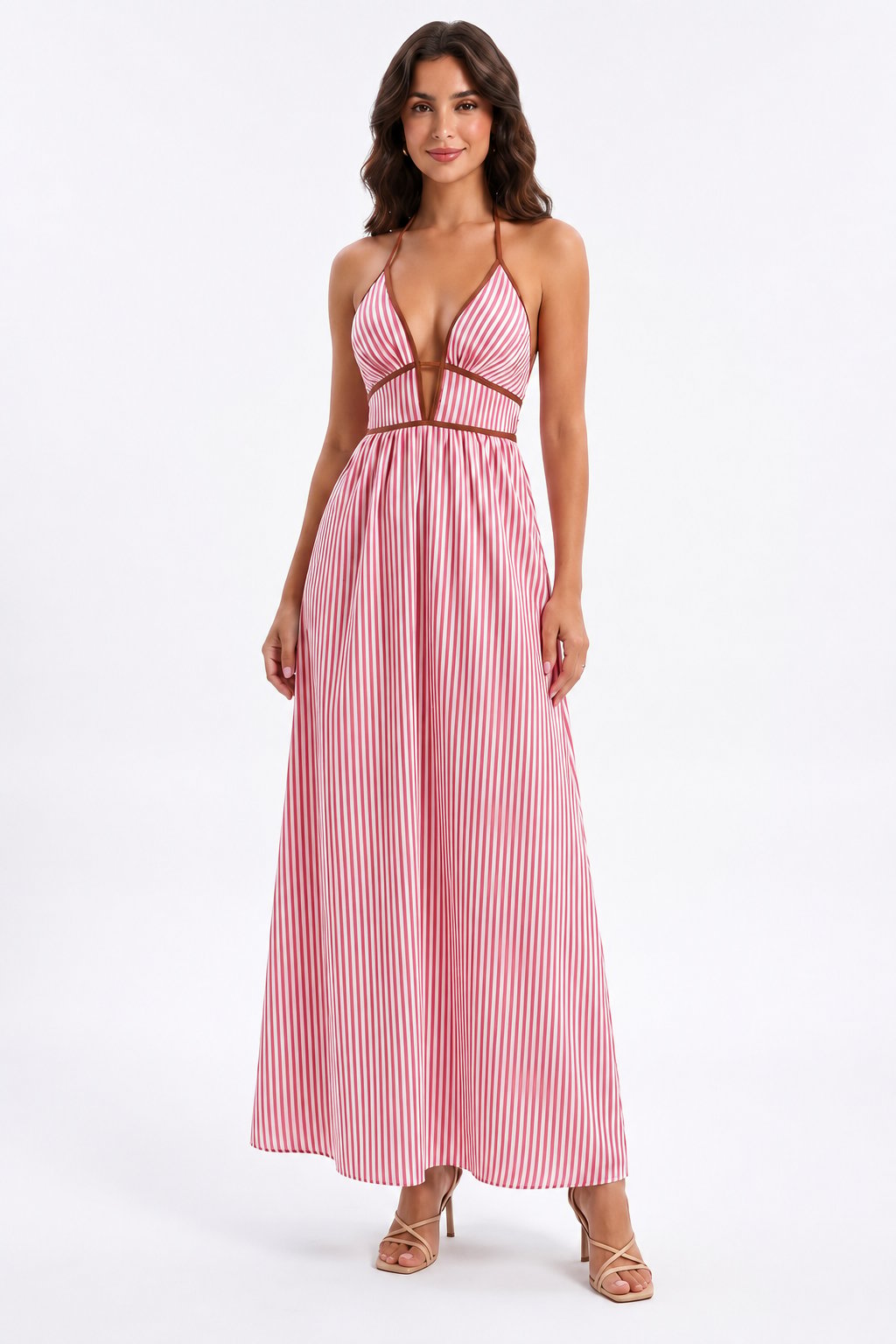 Elegantes ärmelloses Damen-Boho-Maxikleid