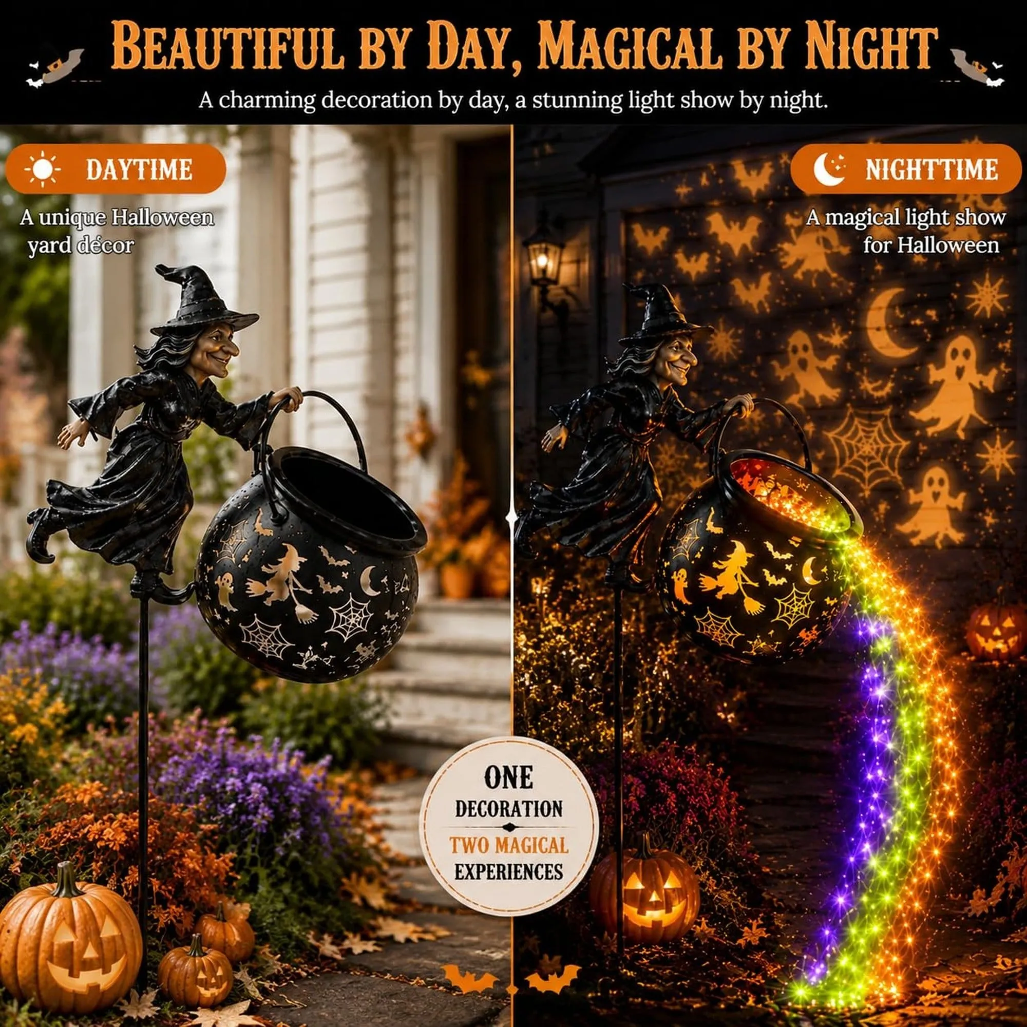 Witch's Cauldron Waterfall Garden Light