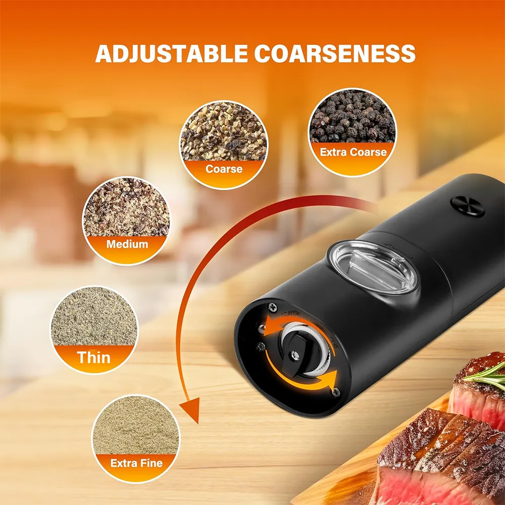 Sleek black grinder
