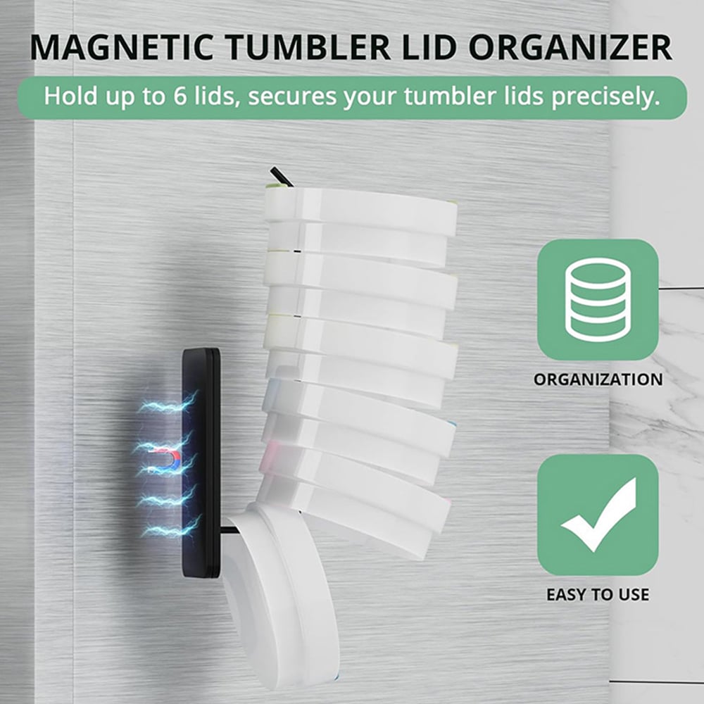 Magnetischer Becherhalter-Organizer für ordentliche und platzsparende Aufbewahrung