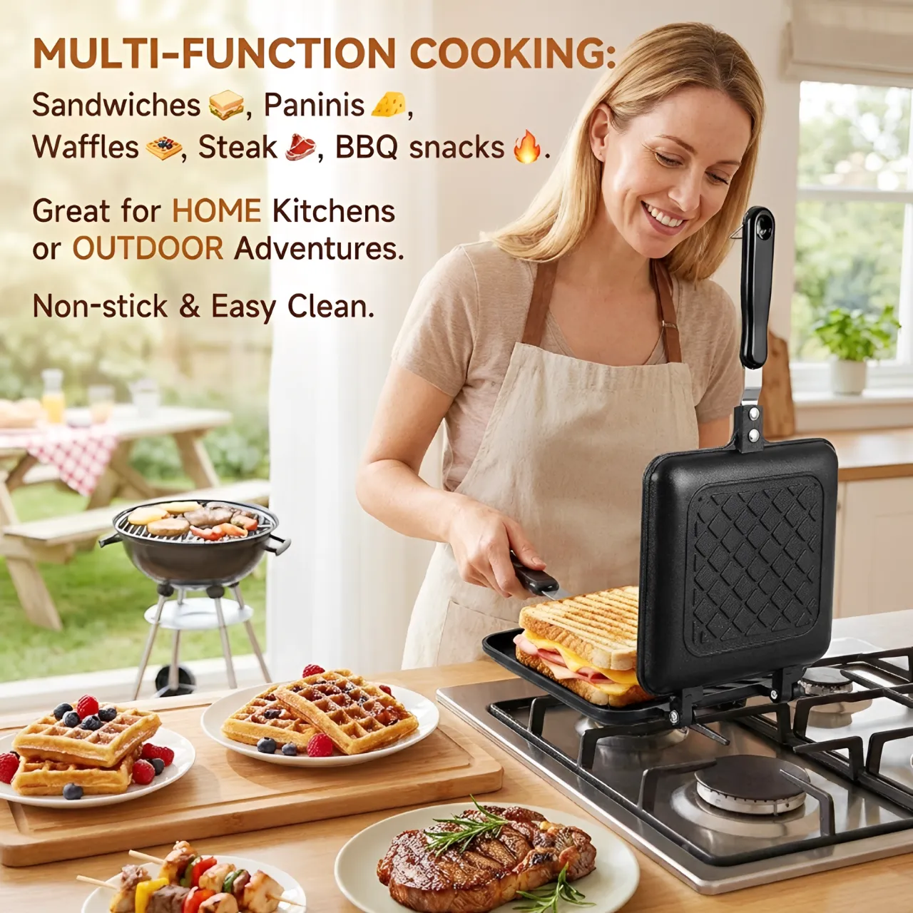 🥪 Stovetop Sandwich Maker Pan