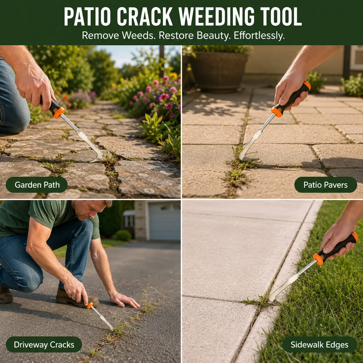🌿 Patio Crack Weeding Tool