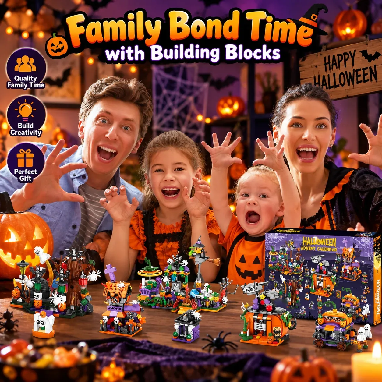 Halloween-Baustein-Adventskalender – 31 Tage