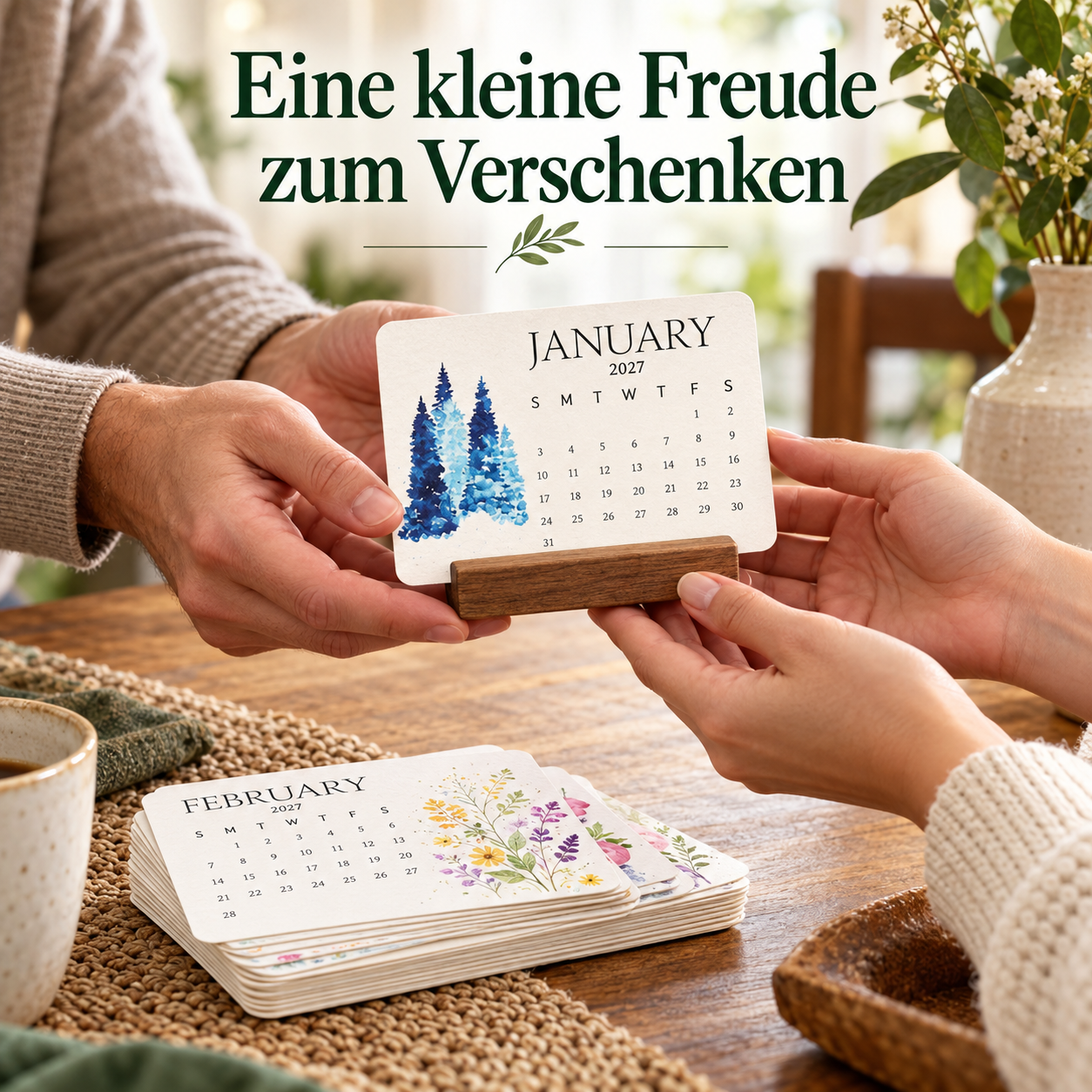 Samenkalender 2027 aus pflanzbarem Papier