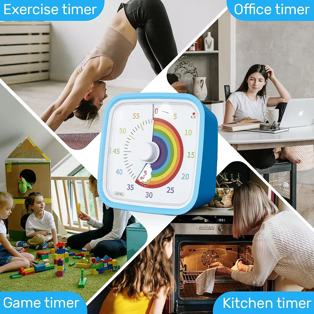 🌈 Visual Countdown Timer with Protective Case