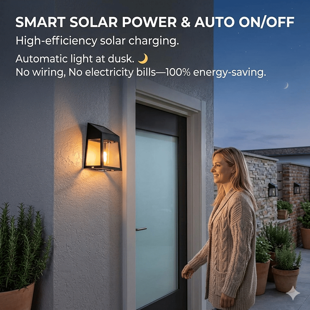 Solar-Wandleuchten im 2er-Set