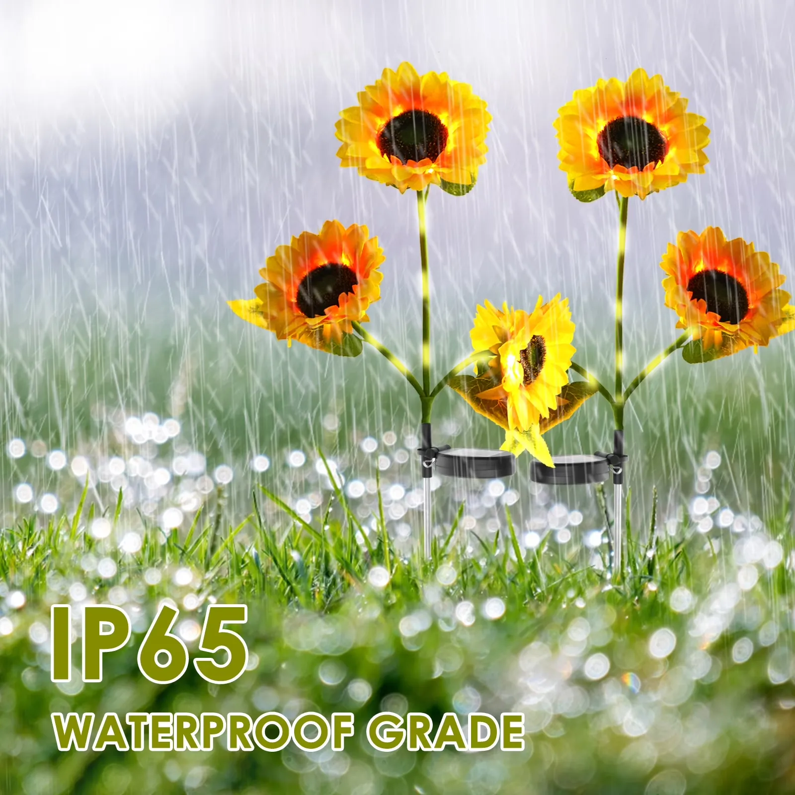 🌻 Artificial Sunflower Solar Lights – Outdoor Garden Stake Lights