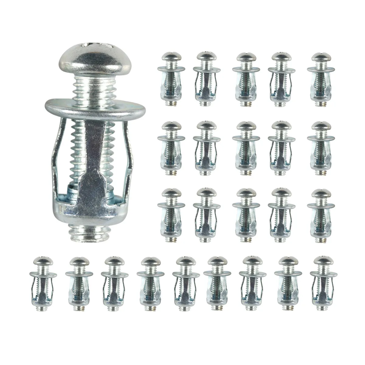Set of silver jack nuts