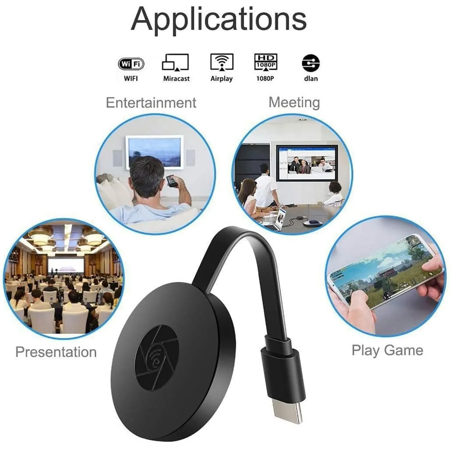 Entertainment, presentations, meetings and gaming use cases